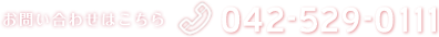 お問い合わせはこちら　042-529-0111